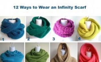 Как красиво завязать шарф на шее и голове?