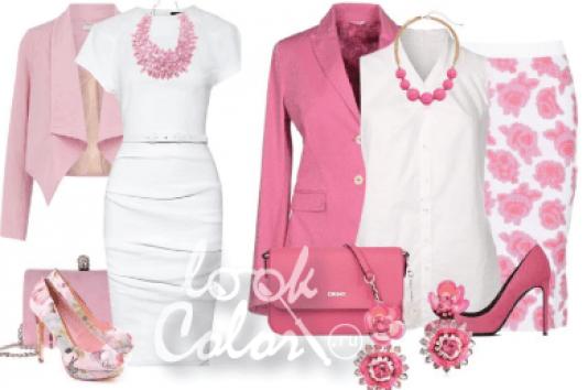 Сочетание розового цвета и его оттенков в одежде