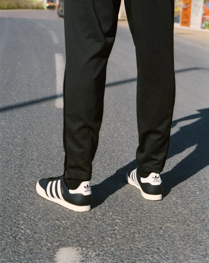 Adidas Samba on feet