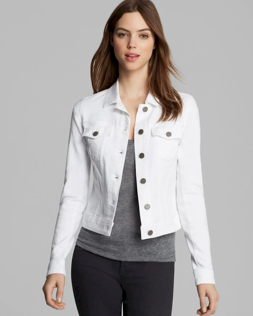 Белая джинсовая куртка Zara женская