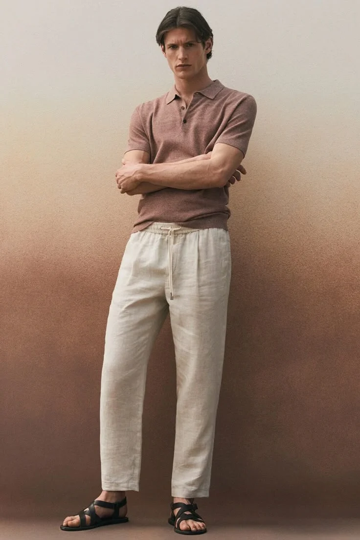 Black Linen Pant for men how to combined