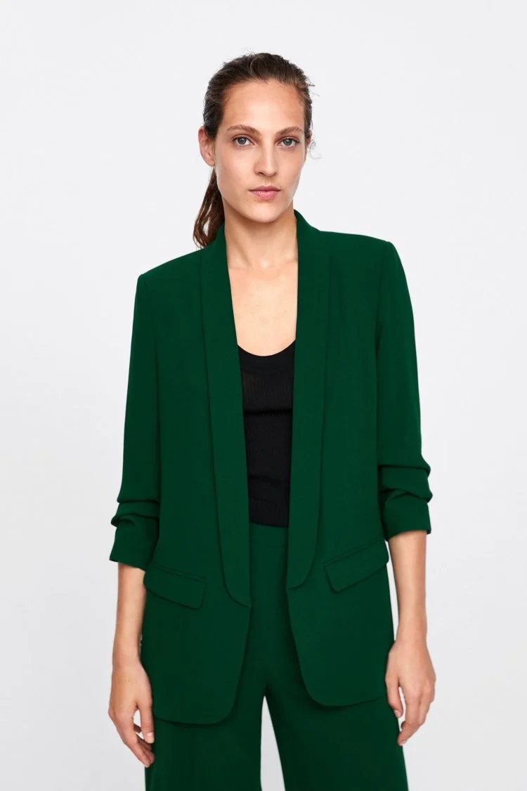 Блейзер Zara зеленый