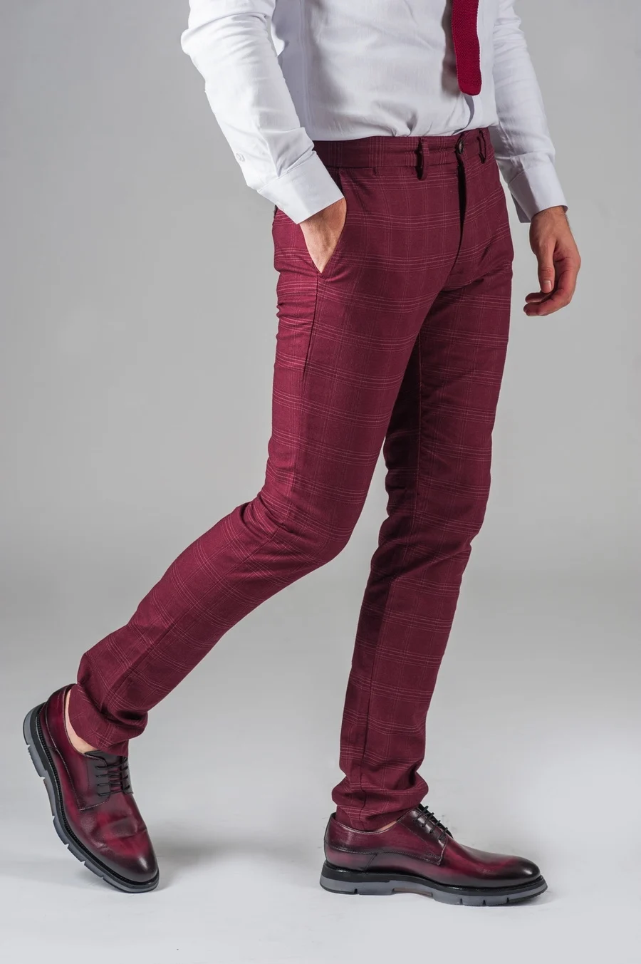 Brioni брюки мужские бордовые