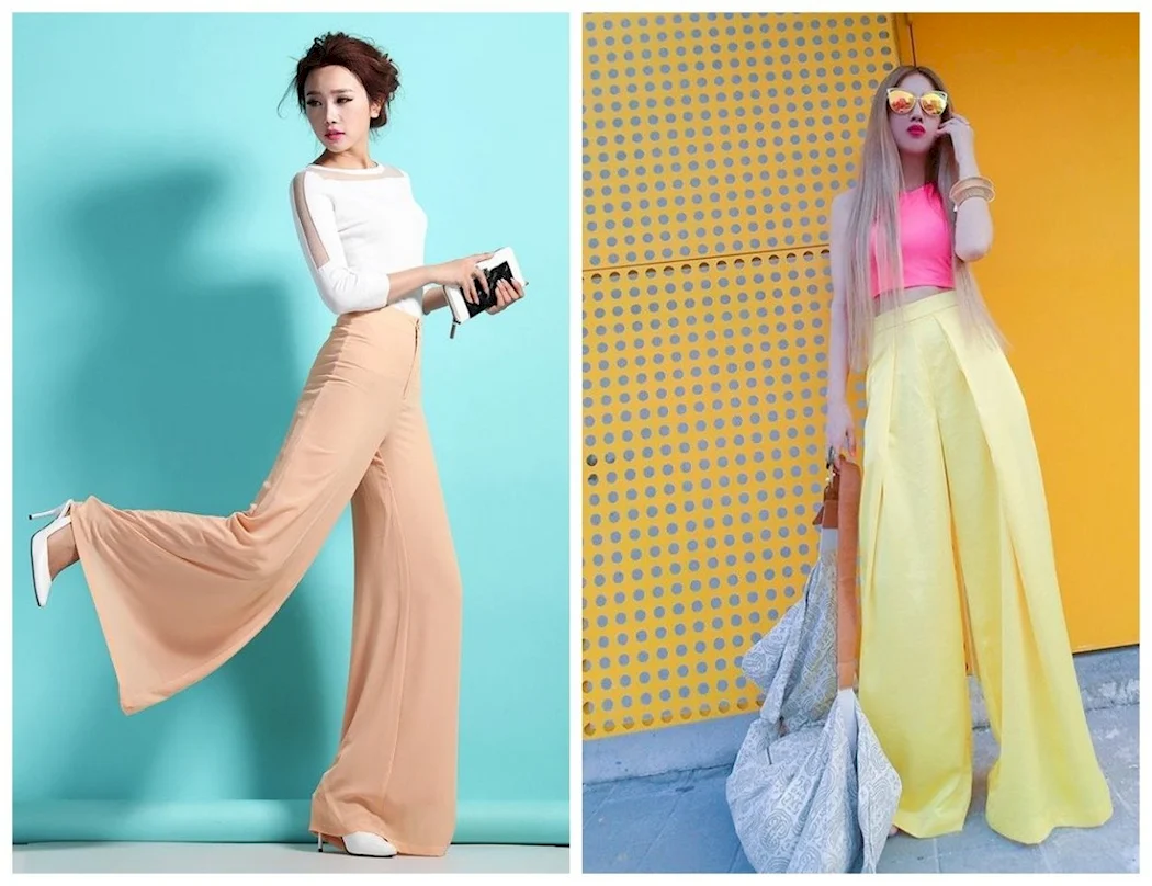 Брюки палаццо outfit
