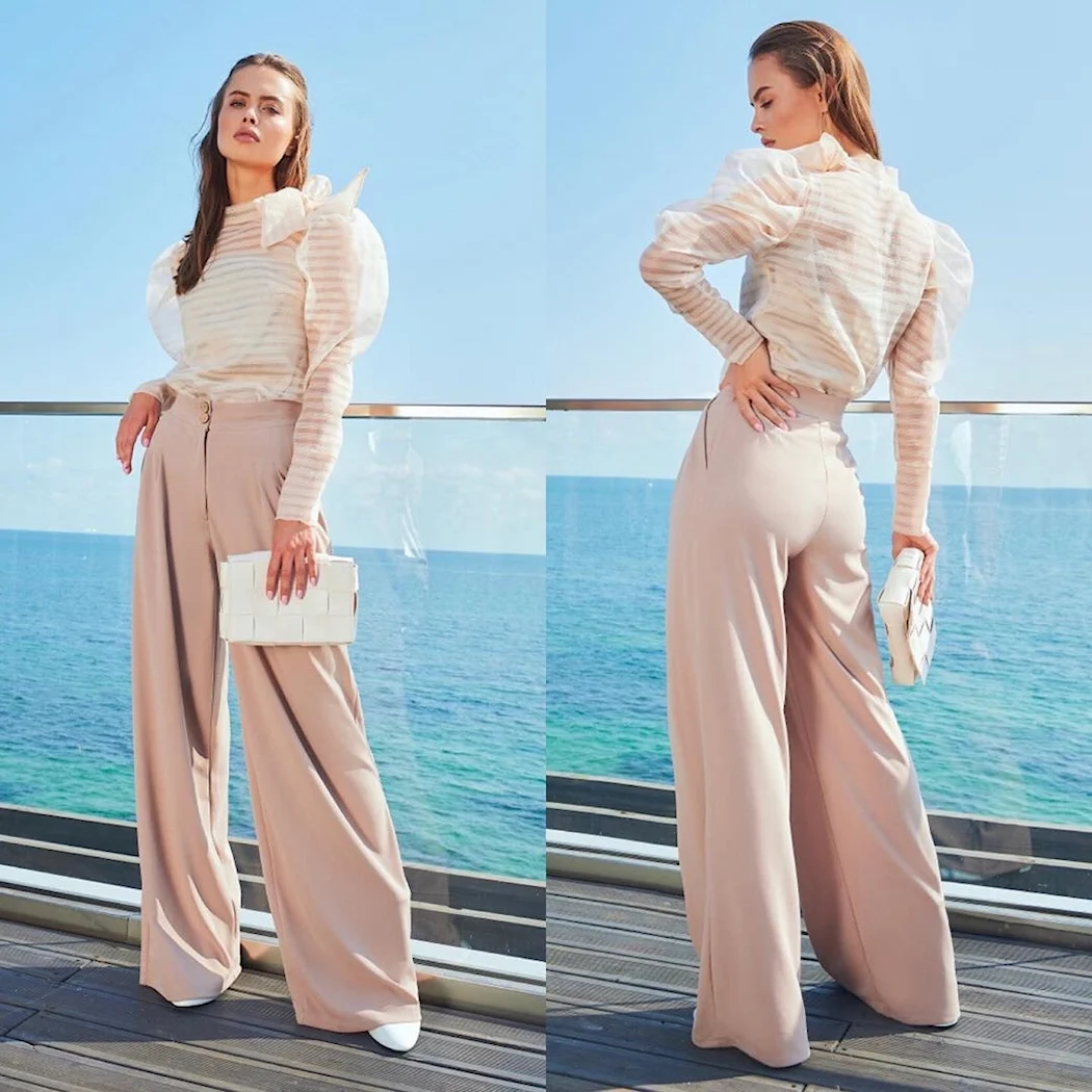 Брюки палаццо outfit