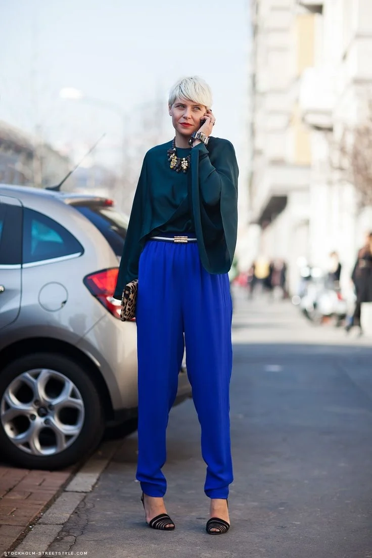 Брюки синие Street Style