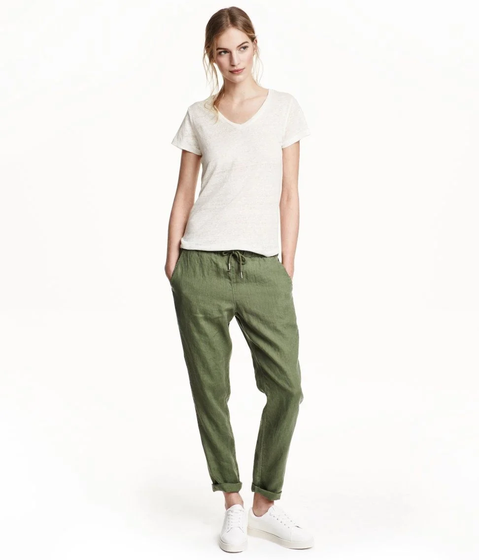 Брюки Uniqlo женские хаки