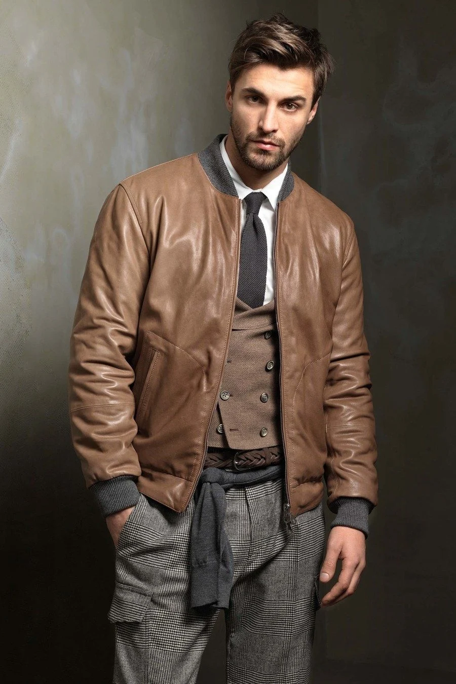 Brunello Cucinelli 2020 кожаная куртка мужская