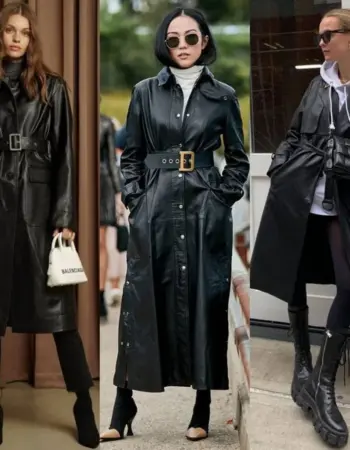 Черный тренч Street Style 2020