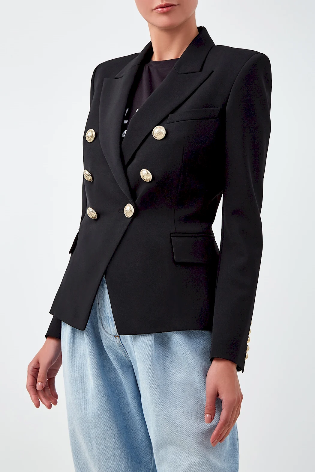 Черный жакет Balmain