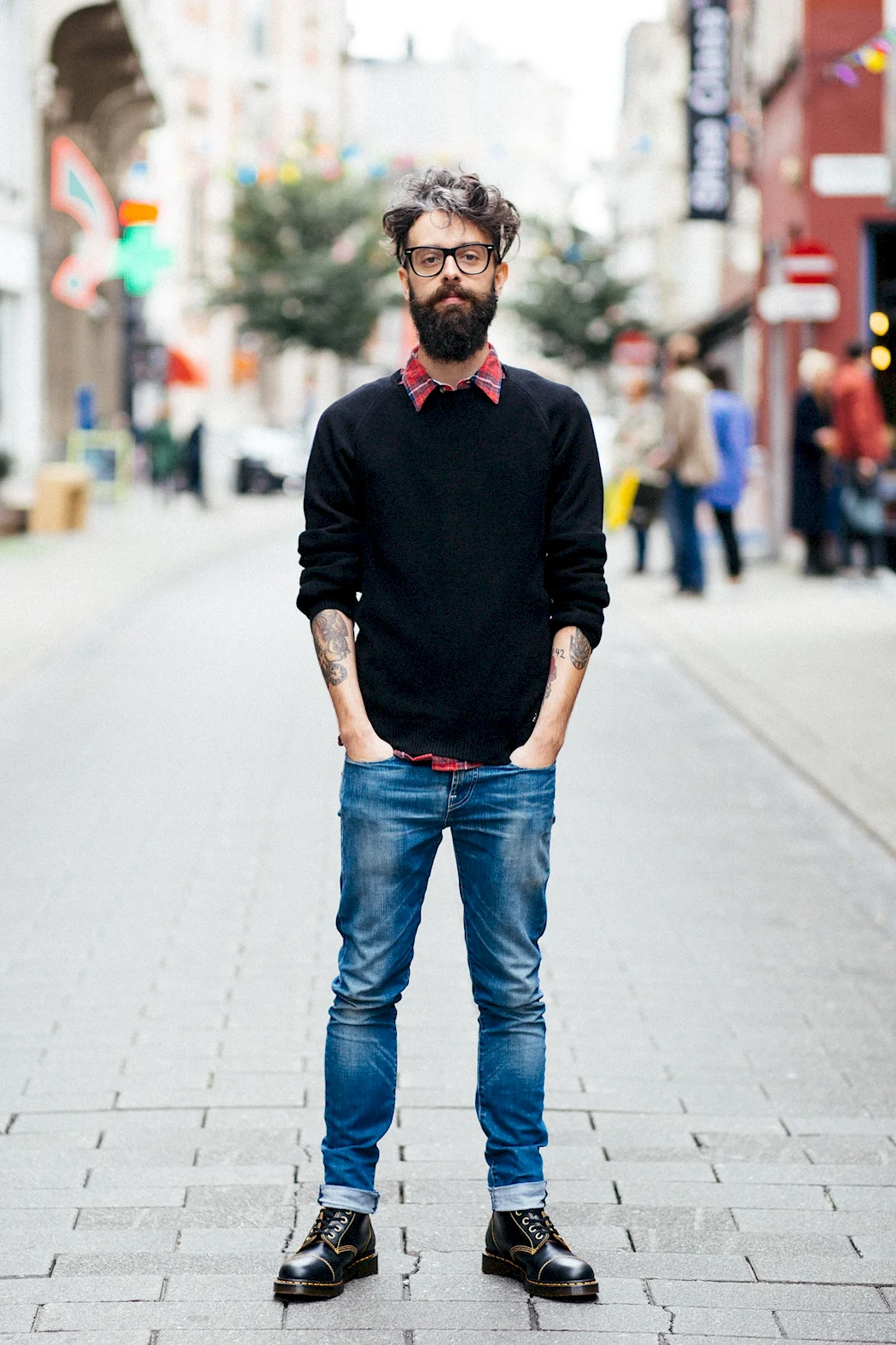 Dr Martens 1460 Black smooth мужские образы
