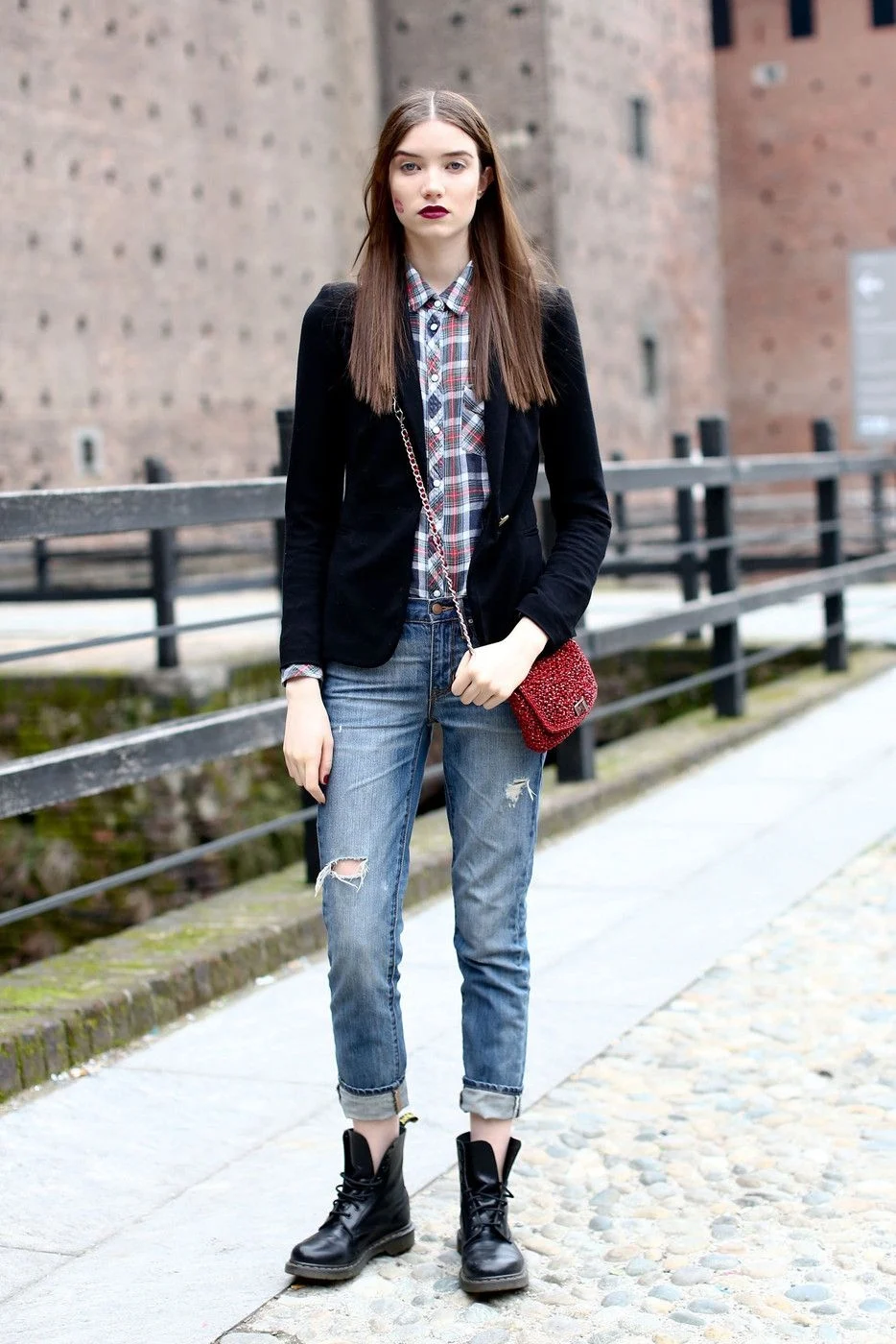 Dr Martens ботинки с джинсами