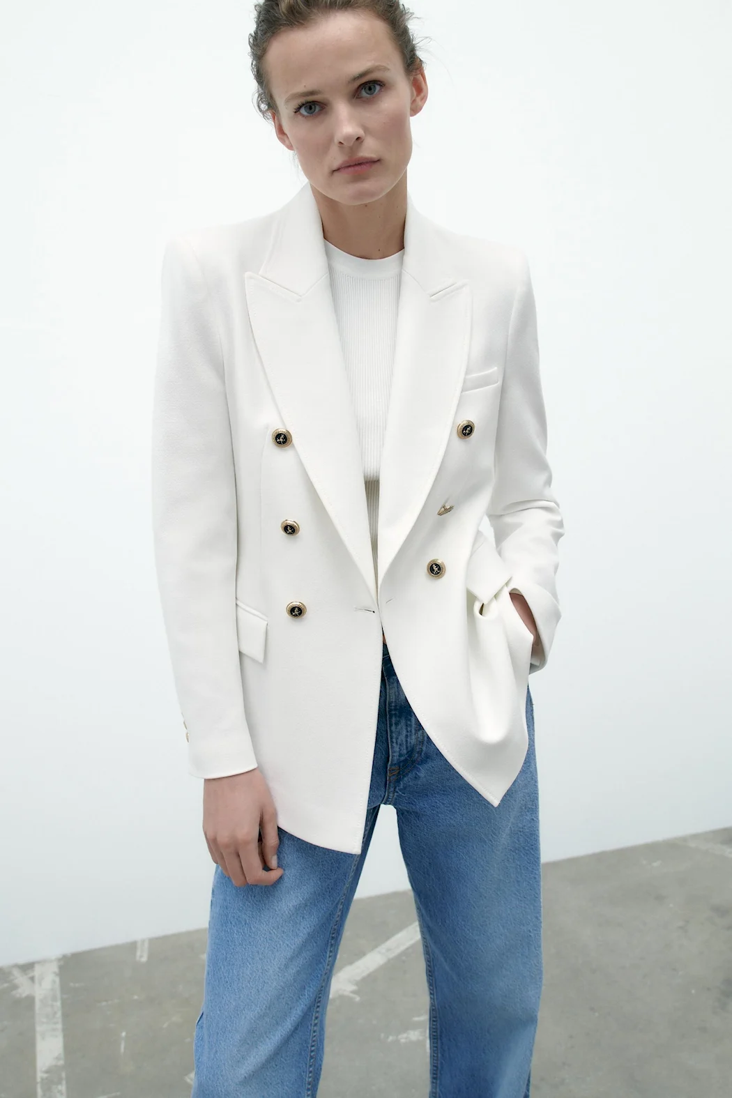 Двубортный блейзер Zara