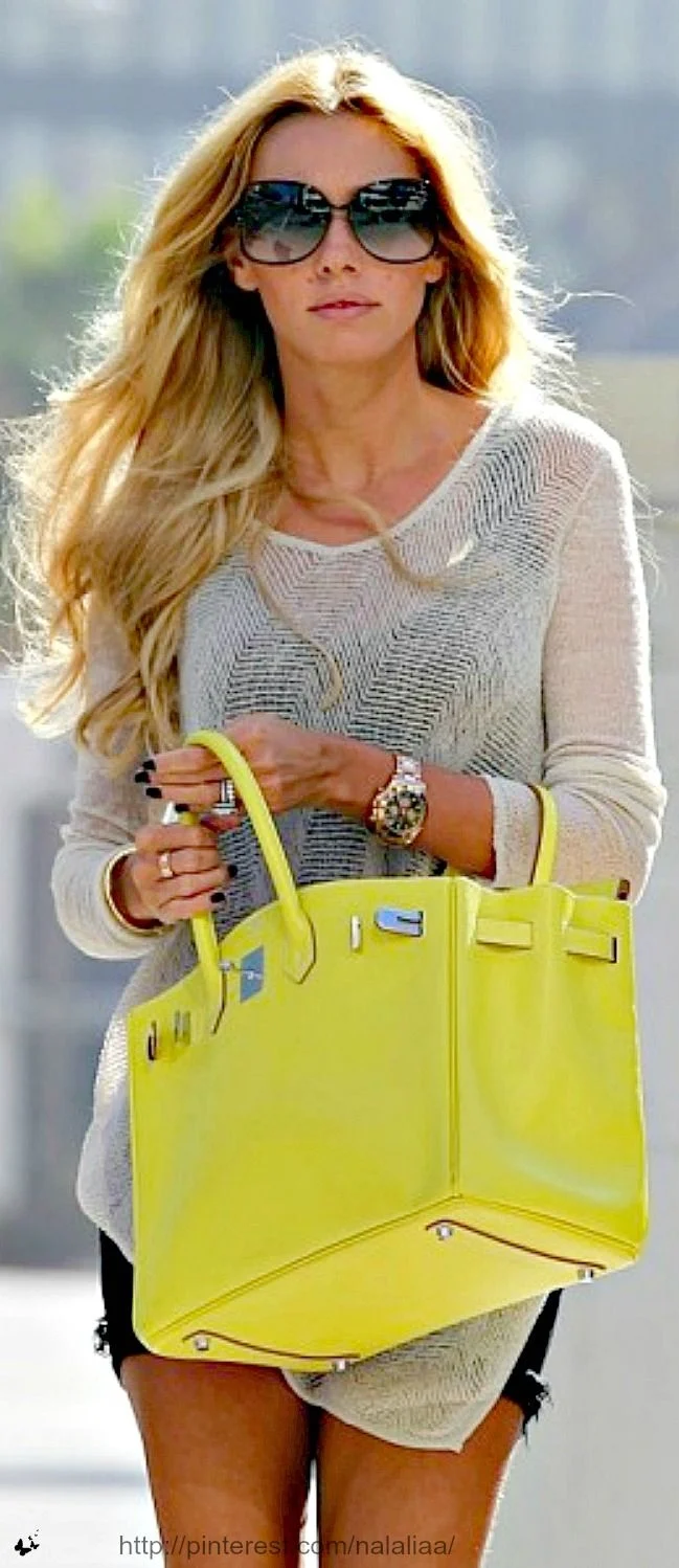 Hermes Birkin желтая
