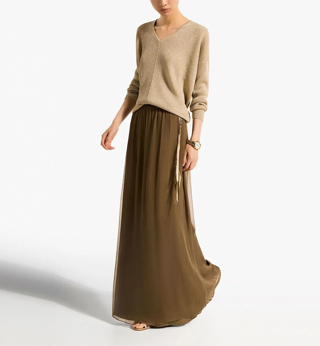 Юбка хаки massimo Dutti