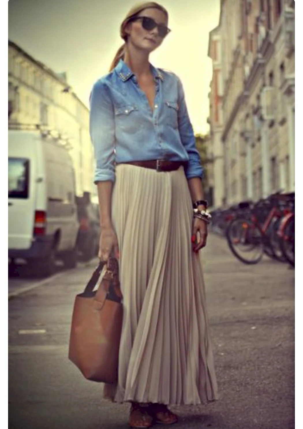 Юбка плиссе серая Street Style