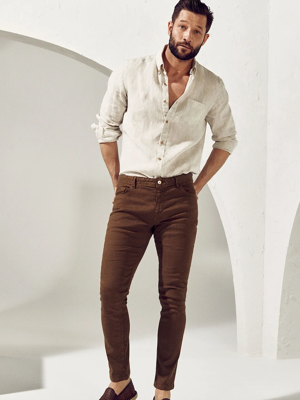 Коричневые брюки massimo Dutti