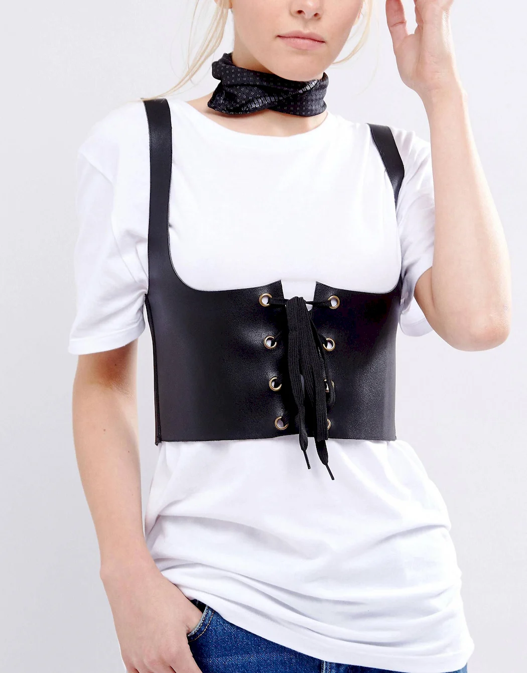 Кожаный корсет Zara