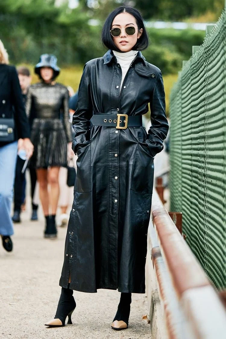 Кожаный плащ фирма la AFM Leather
