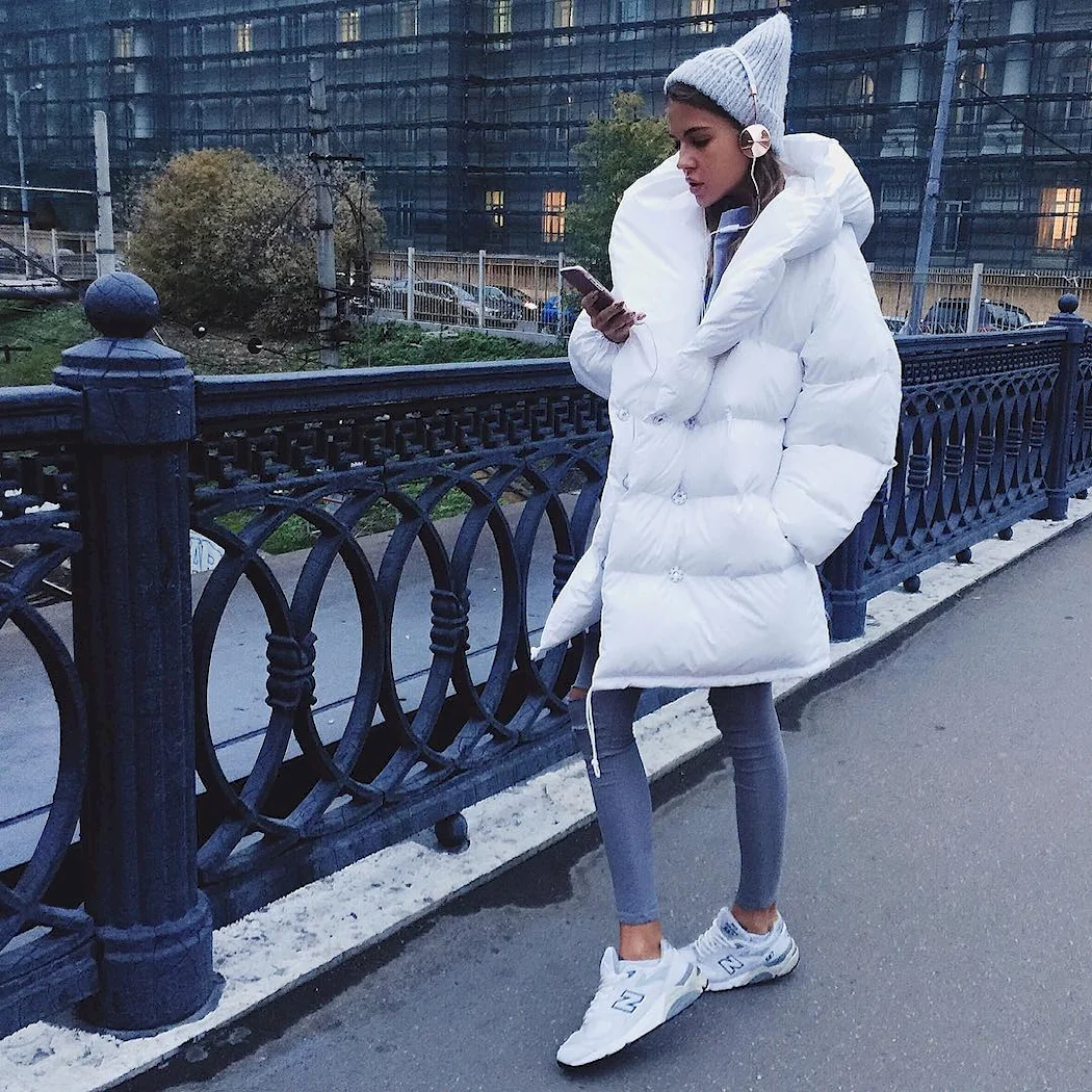 Куртка Зефирка женская белая зима