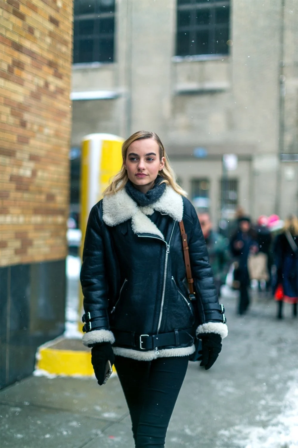 Look с дубленкой Авиатор