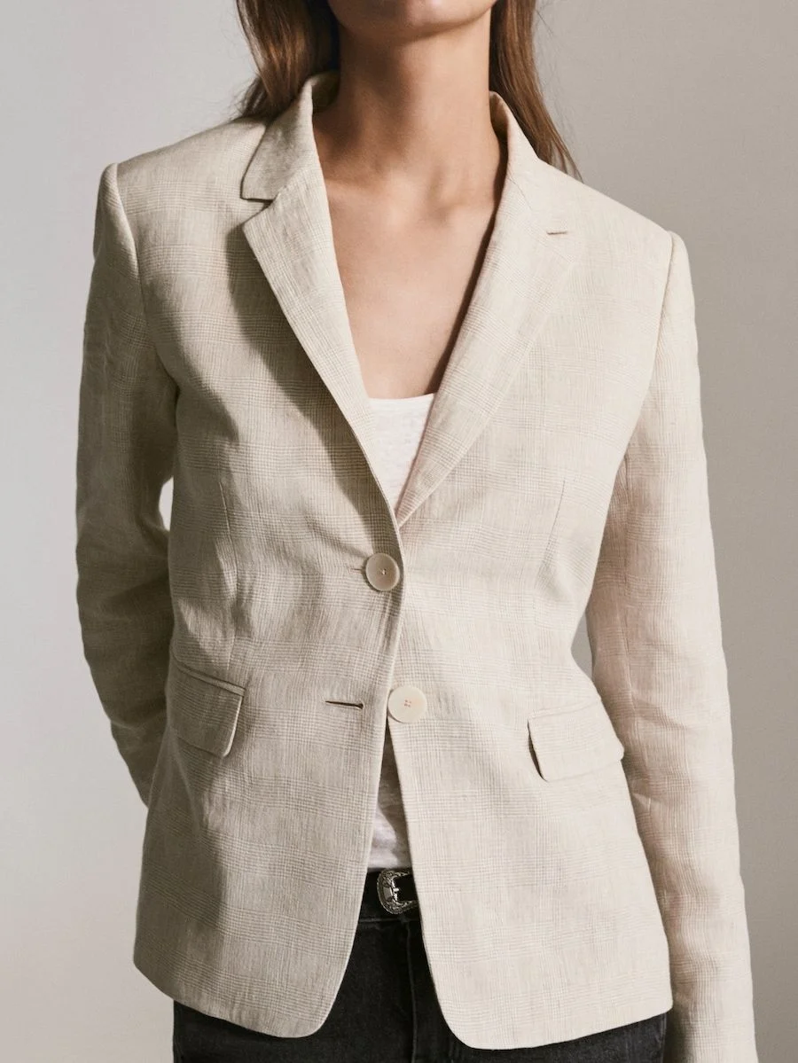 Massimo Dutti белый пиджак