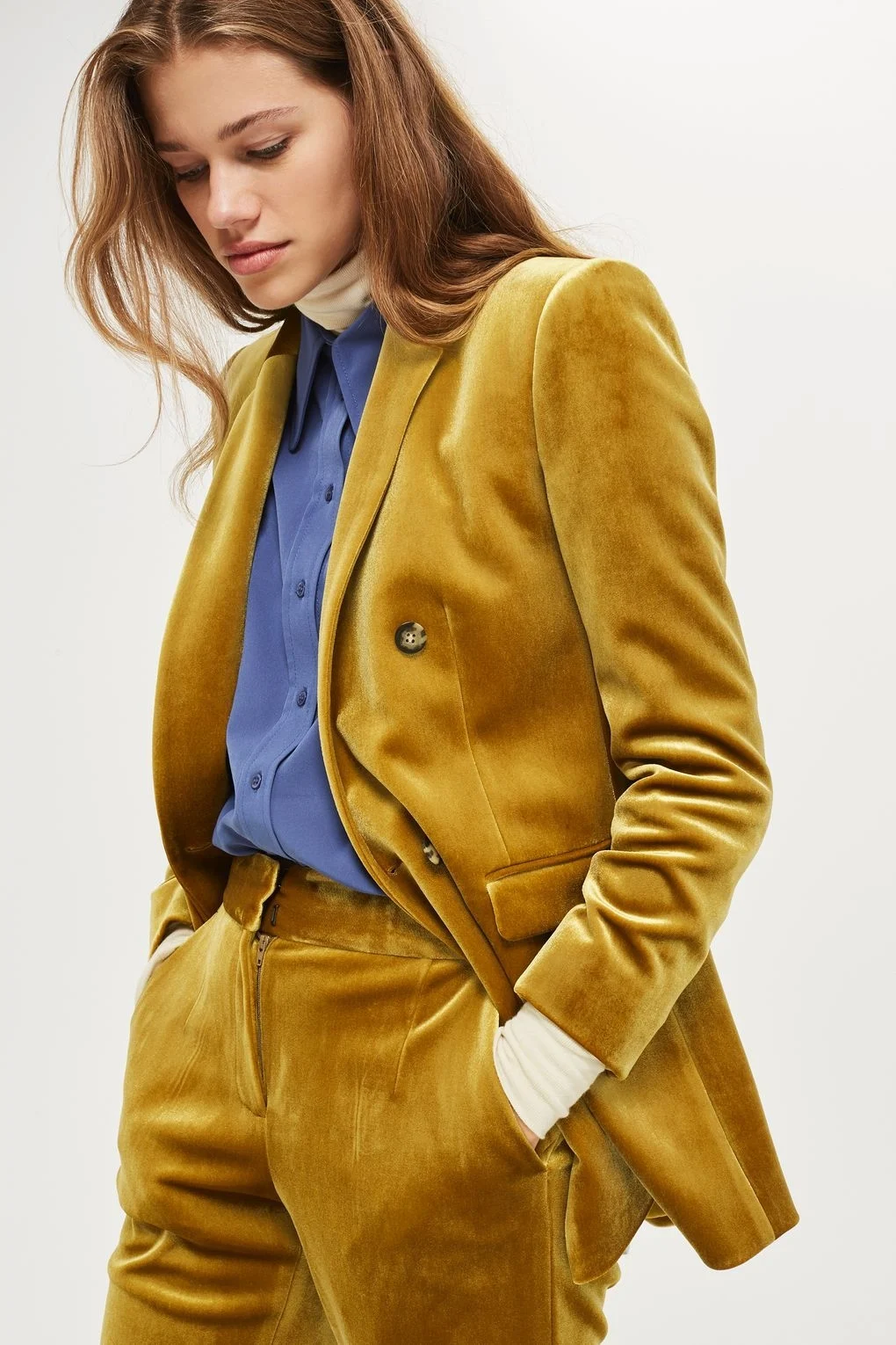 Massimo Dutti желтый пиджак