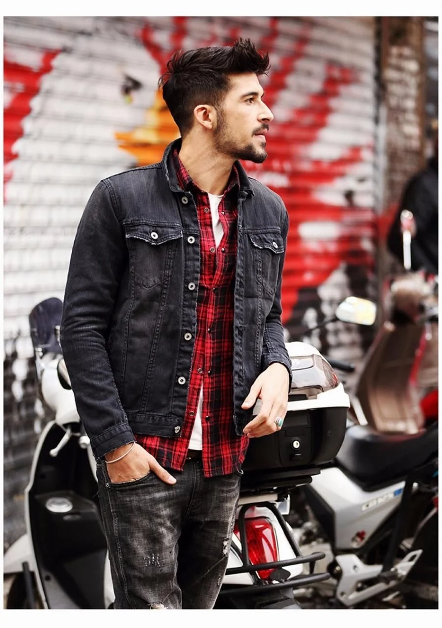 Mujskoy Style Jeans Jacket Style мужской
