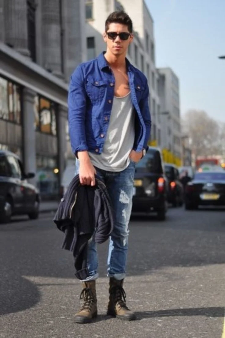 Mujskoy Style Jeans Jacket Style мужской