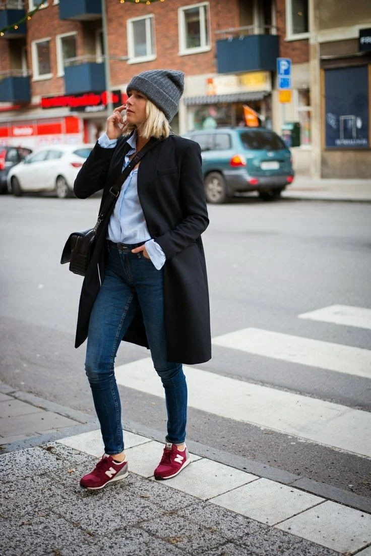 New Balance 574 красные outfit
