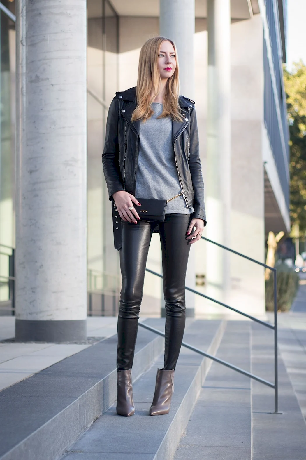 Оливия Гласс Leather Leggings
