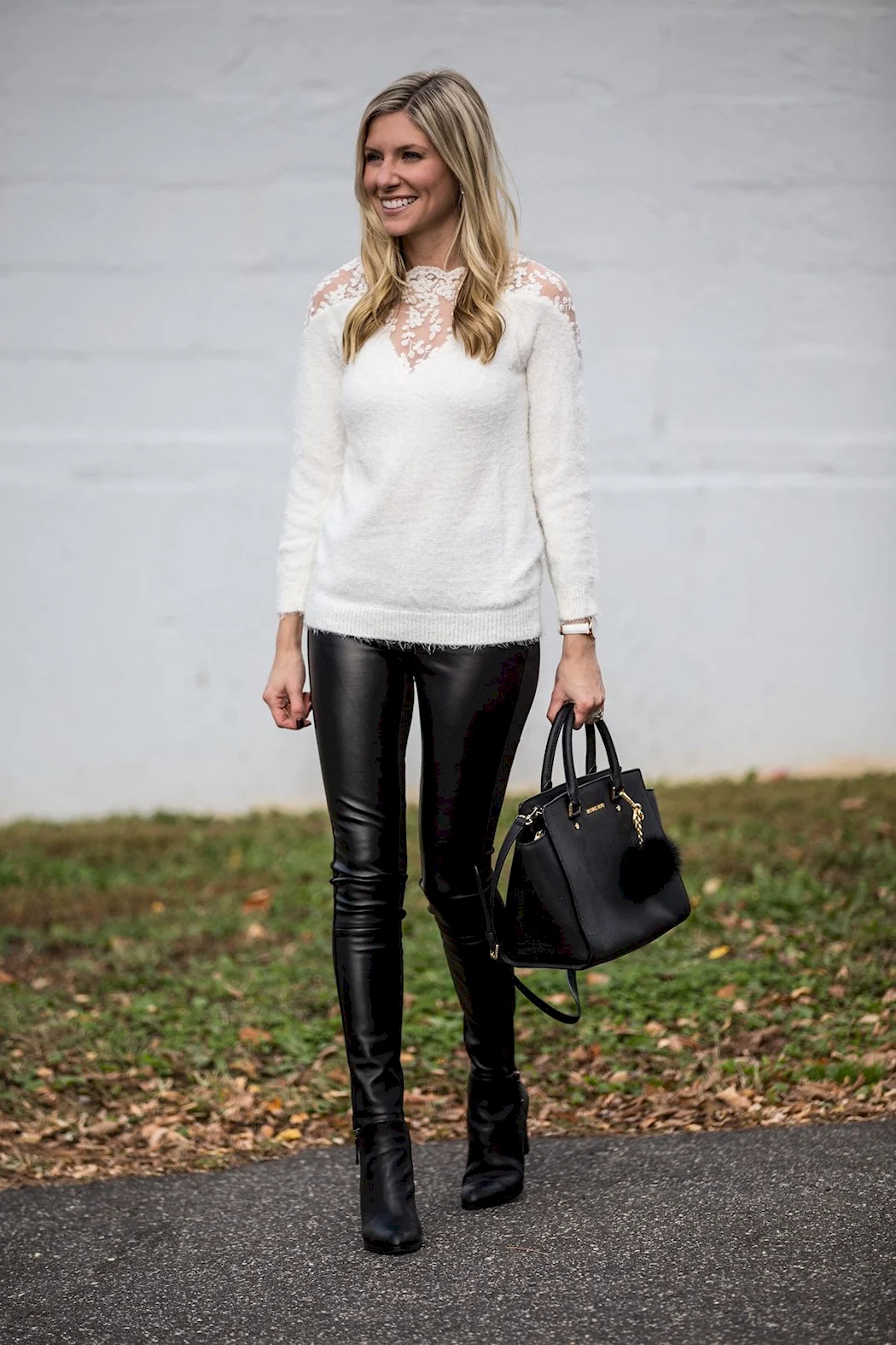 Оливия Гласс Leather Leggings