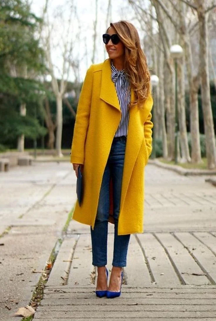 Пальто glance горчичное
