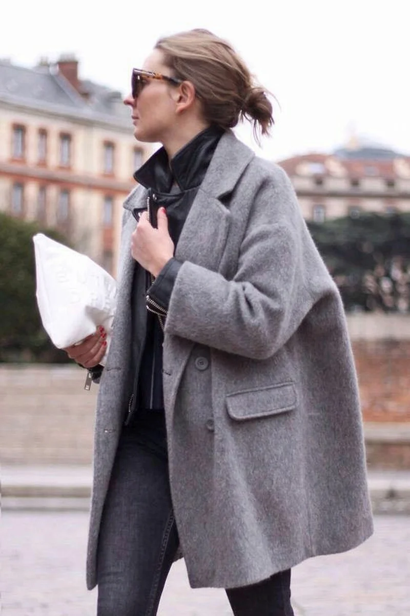 Пальто кокон Street Style