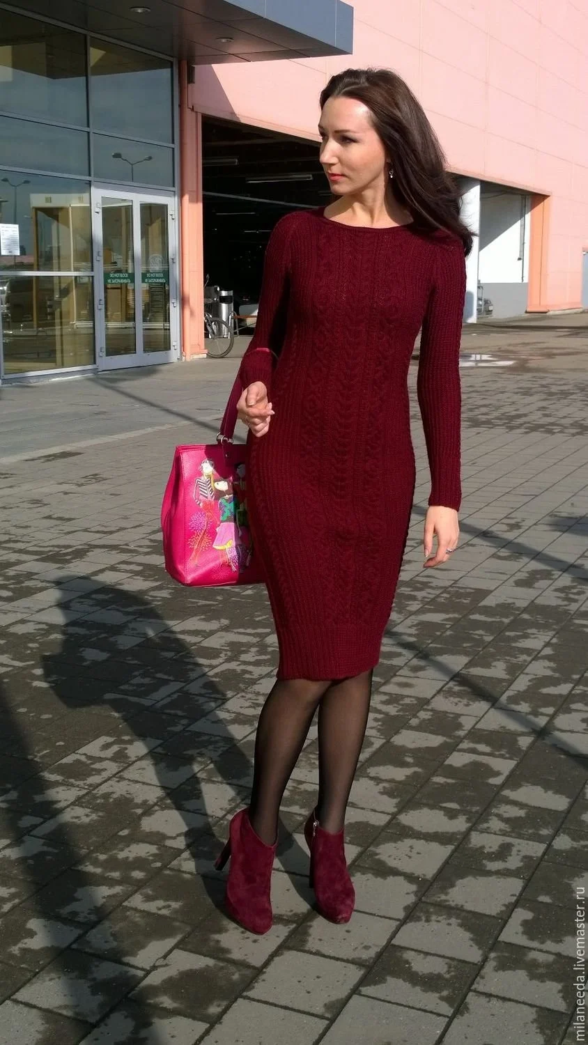 Платье марсала Юлия Имукина