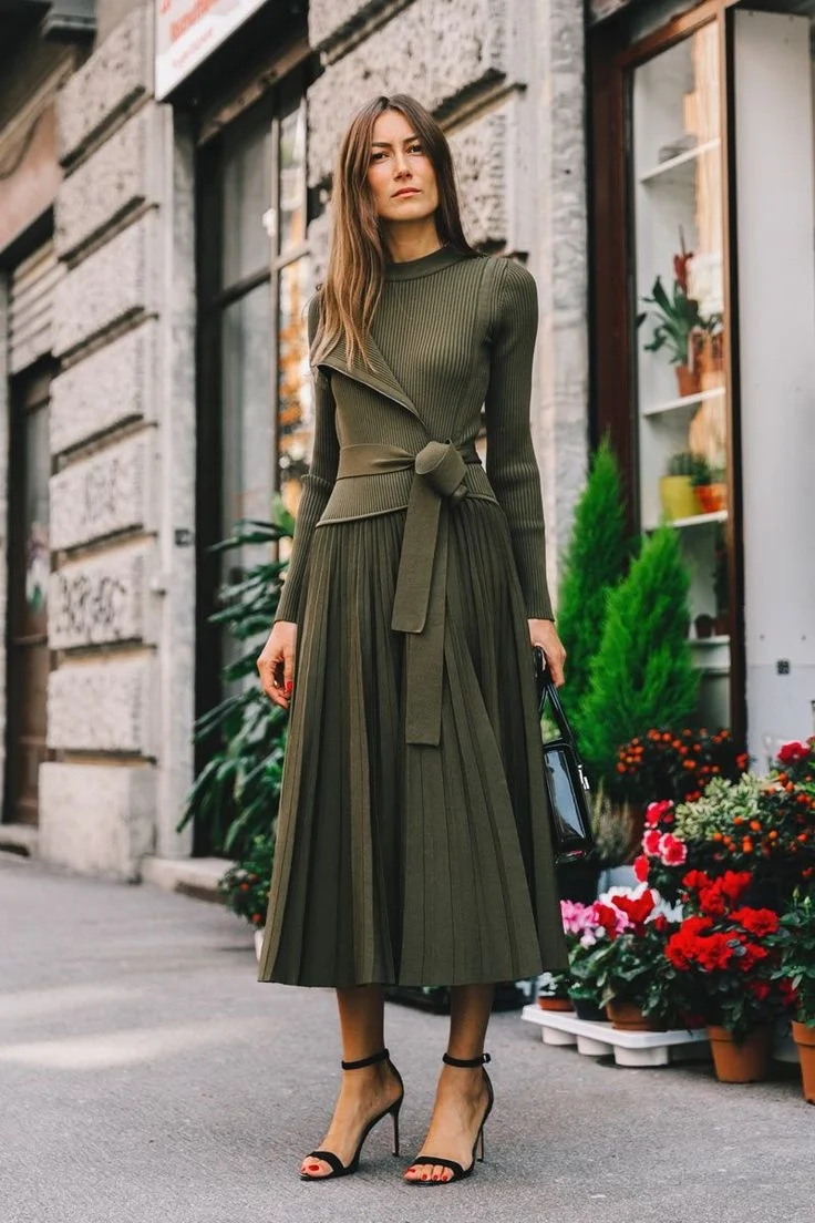 Платье миди 2022 Street Style