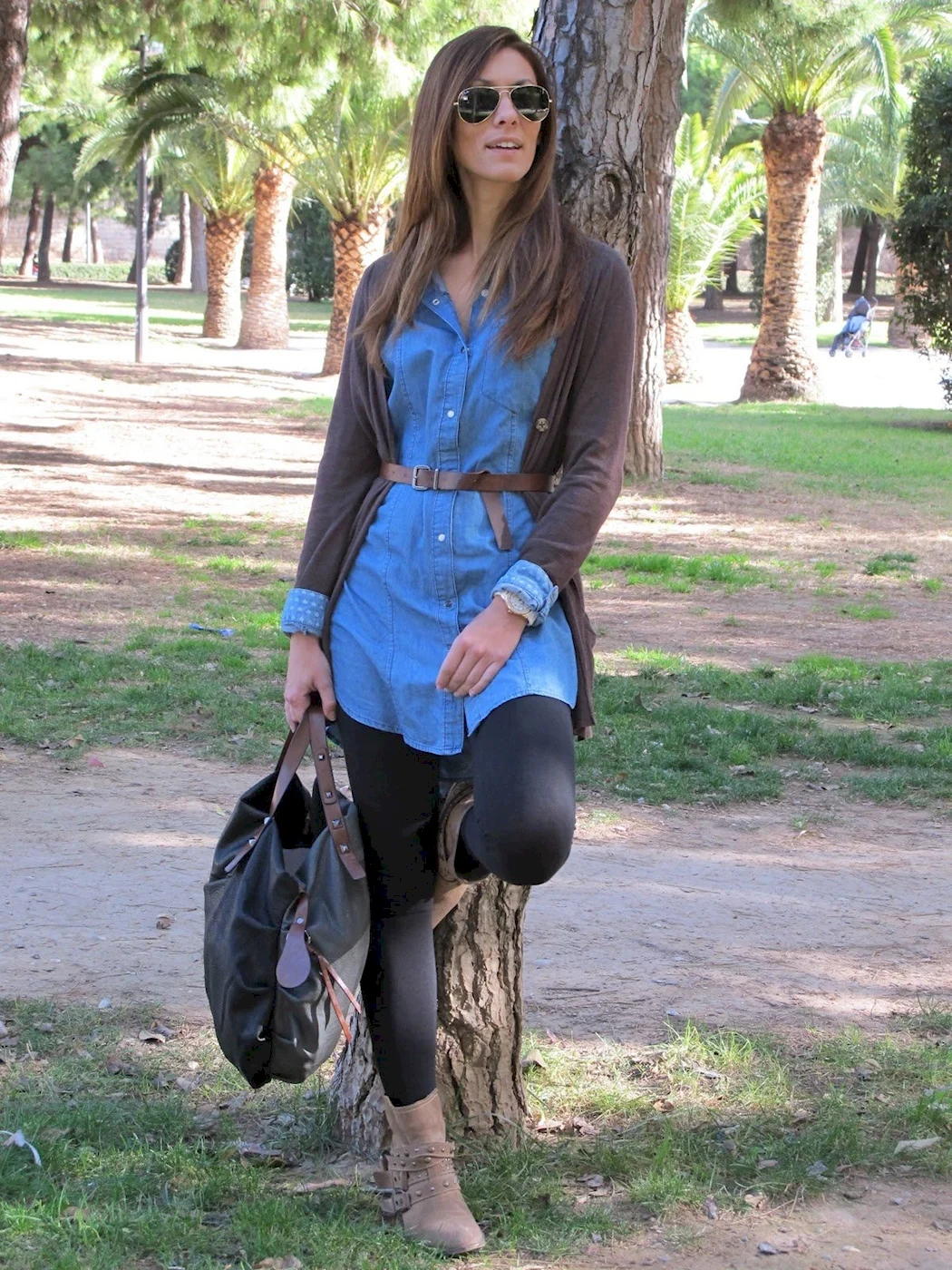 Платье рубашка с лосинами