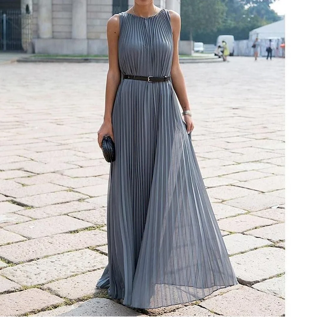 Платье с плиссировкой Street Style 2020