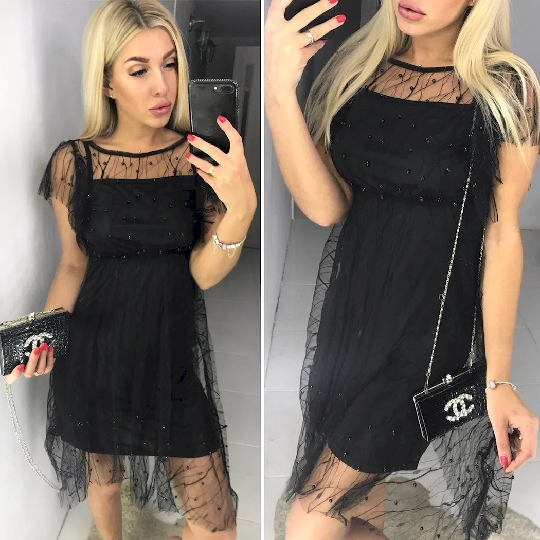 Платье в сетку