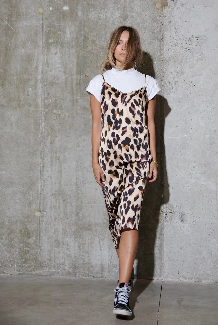 Платье Zara леопардовым Slip Dress