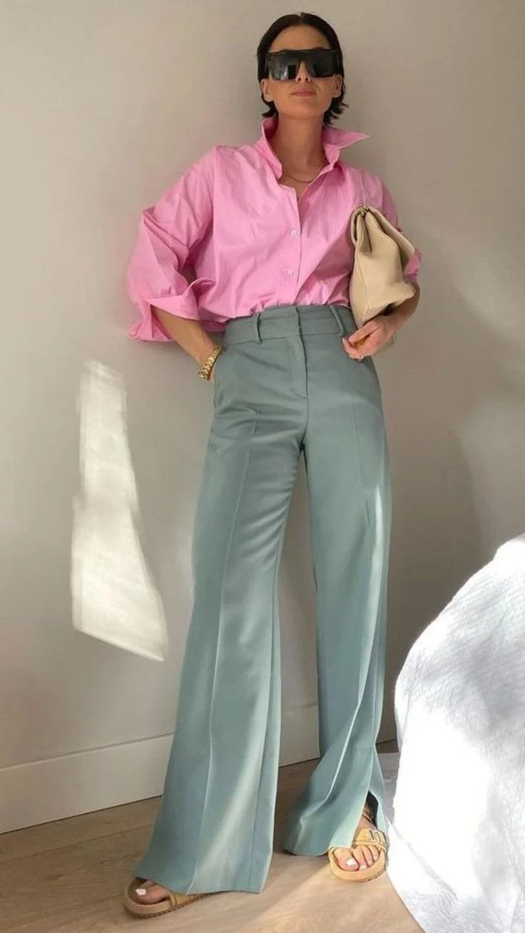 Рубашка Zara розовая