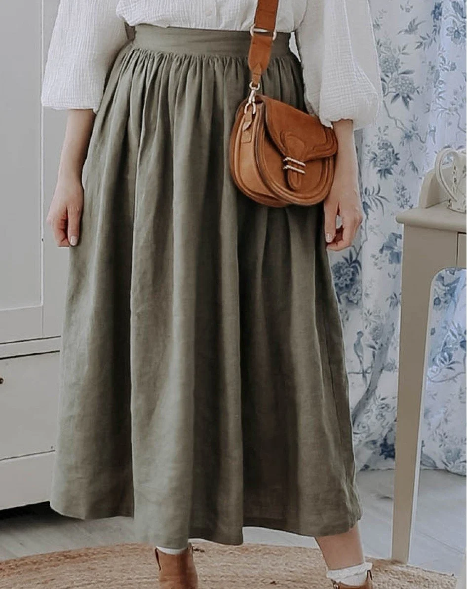 Sela Casual Original льняная юбка