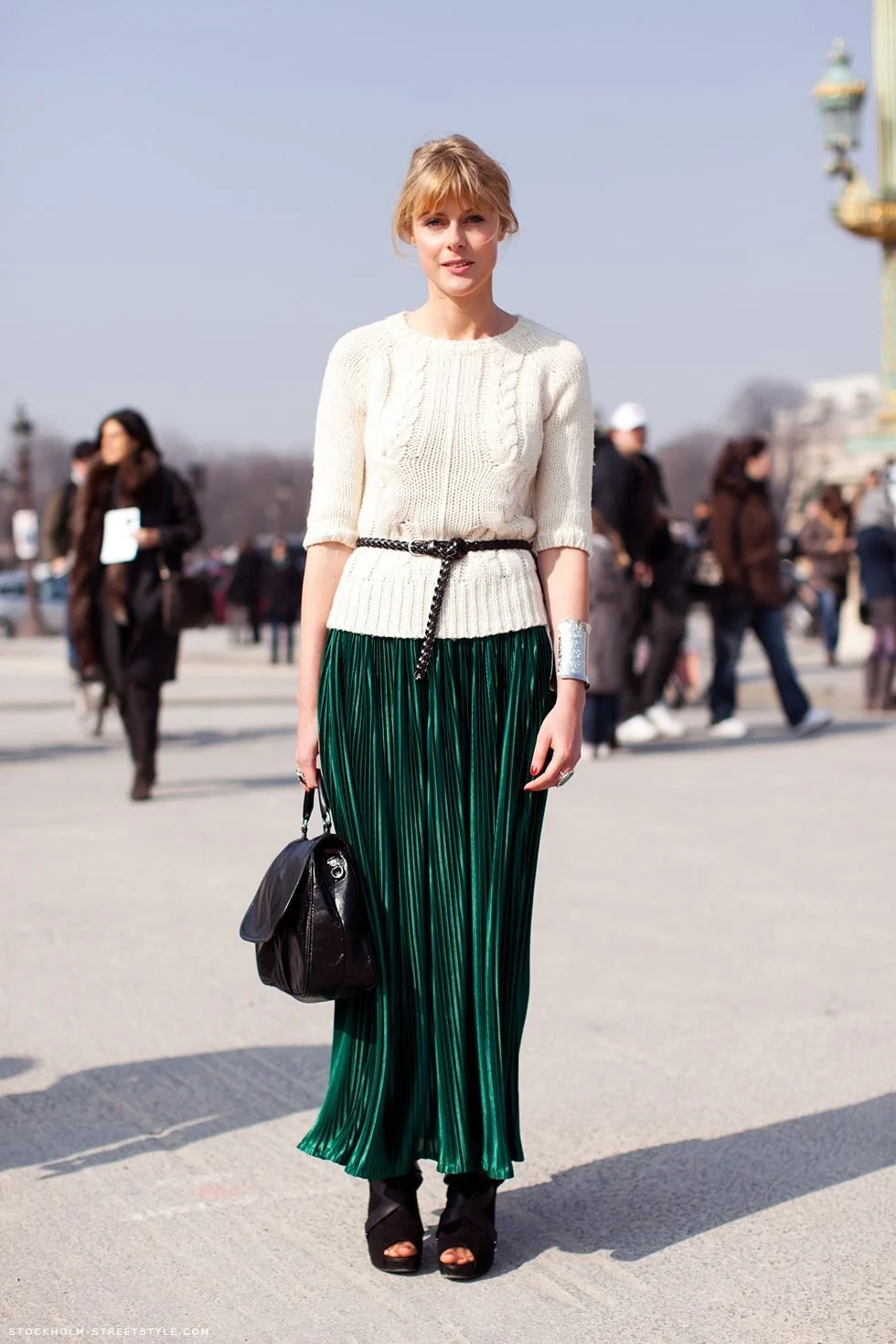 Street Style юбка плиссе макси