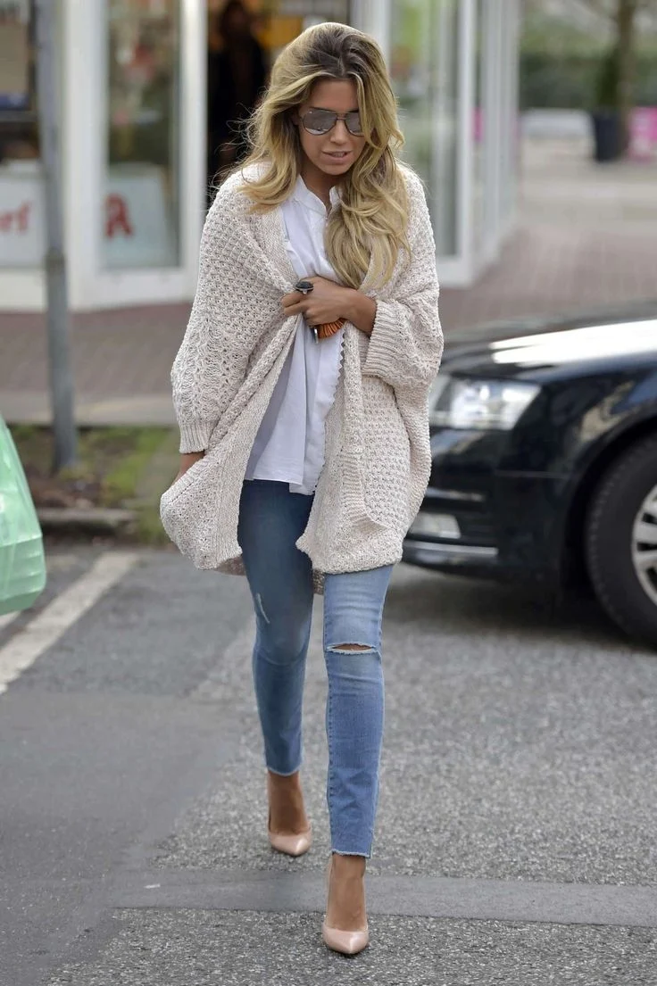Street Style outfit кардиган