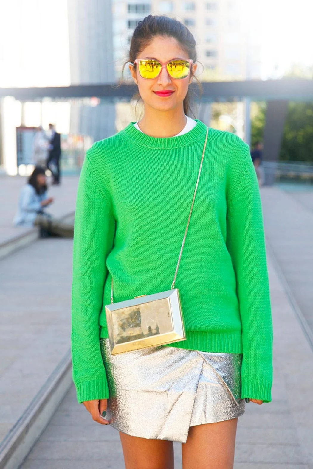 Street Style зеленый свитер