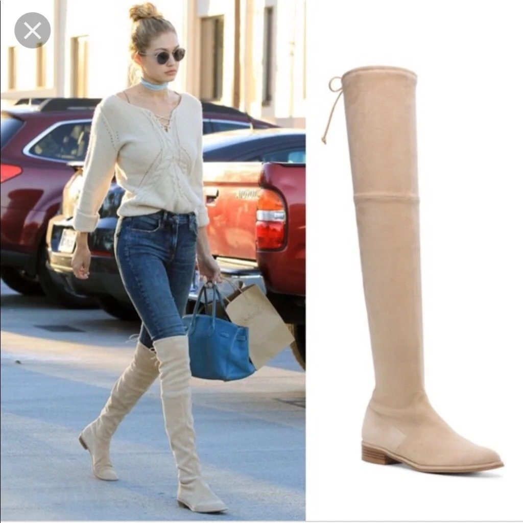 Stuart Weitzman ботфорты замшевые
