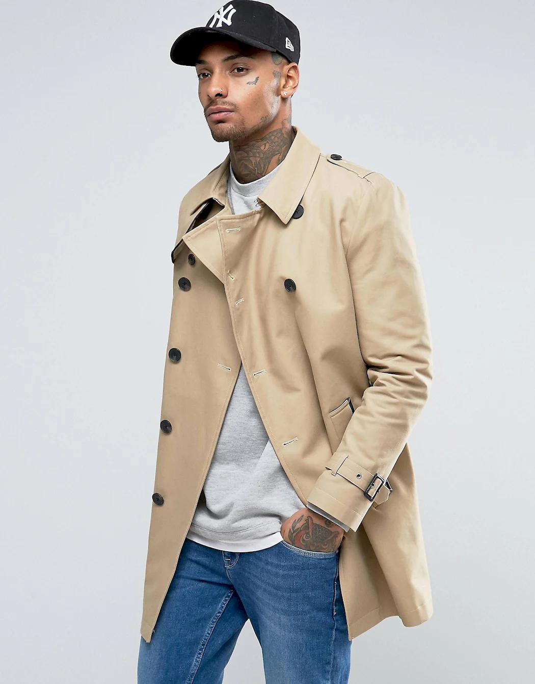 Тренч ASOS мужской