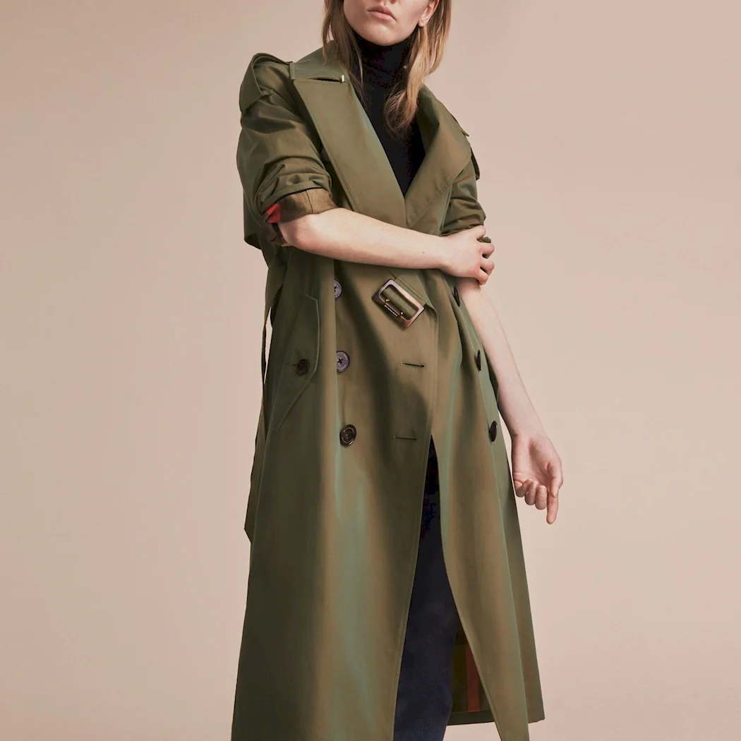Тренч Burberry оливковый