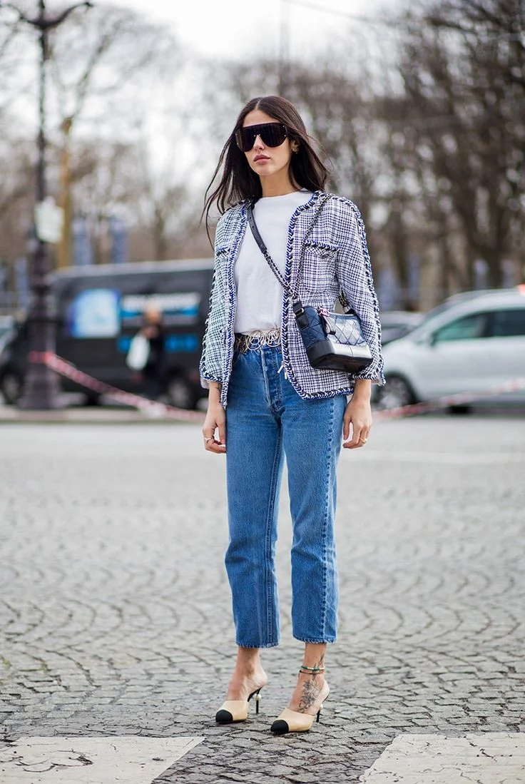 Твидовый жакет Street Style