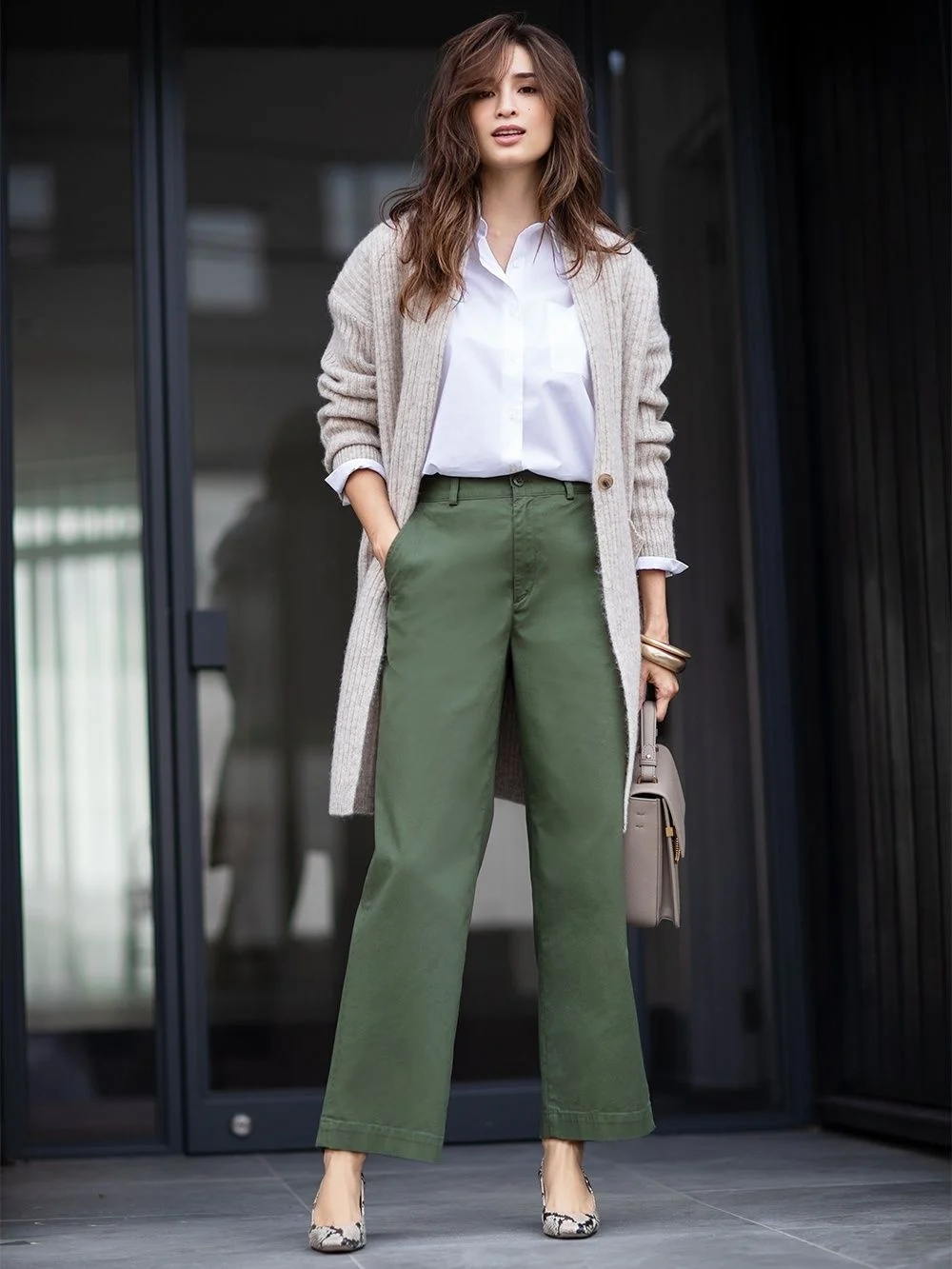 Uniqlo зеленые брюки